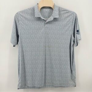 Peter Millar Mens Multicolor Graphic Short Sleeve Logo Performance Polo Size XXL